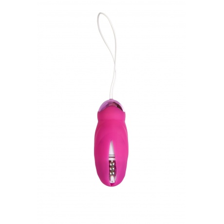 Виброяйцо с пульсирующими шариками JOS Circly, силикон, розовое, 9 см - фото 3