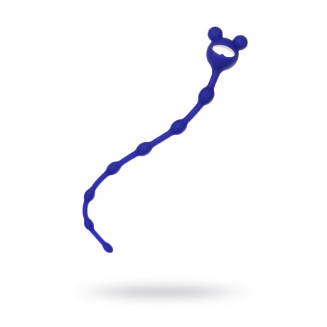 Анальная цепочка ToDo by Toyfa Froggy, силикон, синяя, 27,4 см, ? 1,4 см - фото 1