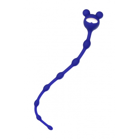 Анальная цепочка ToDo by Toyfa Froggy, силикон, синяя, 27,4 см, ? 1,4 см - фото 2