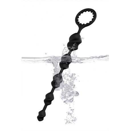 Анальная цепочка S-HANDE LALA, силикон, чёрная, 23,1 см - фото 9