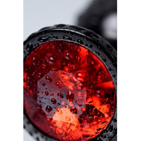 Анальный страз Metal by TOYFA, металл, черный, с кристалом цвета рубин 8,2 см, ?3,4 см, 85 г. - фото 10