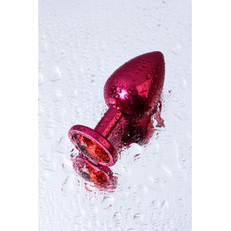 Анальный страз Metal by TOYFA, металл, красный, с кристалом цвета рубин 8,2 см, ?3,4 см, 85 г. - фото 9