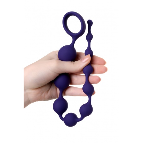 Анальная цепочка ToDo by Toyfa Grape, силикон, фиолетовая, 35 см, ? 2,7 см - фото 3