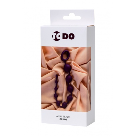 Анальная цепочка ToDo by Toyfa Grape, силикон, фиолетовая, 35 см, ? 2,7 см - фото 4