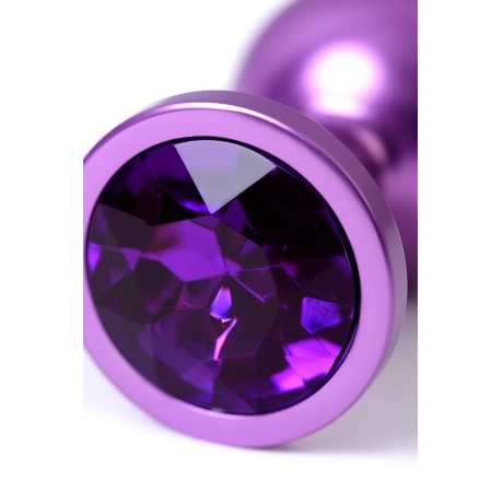 Анальный страз Metal by TOYFA, металл, фиолетовый, с кристалом цвета аметист 8,2 см, ?3,4 см, 85 г. - фото 7