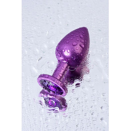 Анальный страз Metal by TOYFA, металл, фиолетовый, с кристалом цвета аметист 8,2 см, ?3,4 см, 85 г. - фото 9