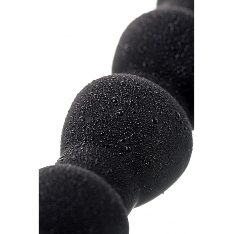 Анальная цепочка Toyfa A-toys с вибрацией, силикон, черный, 32,7см - фото 7