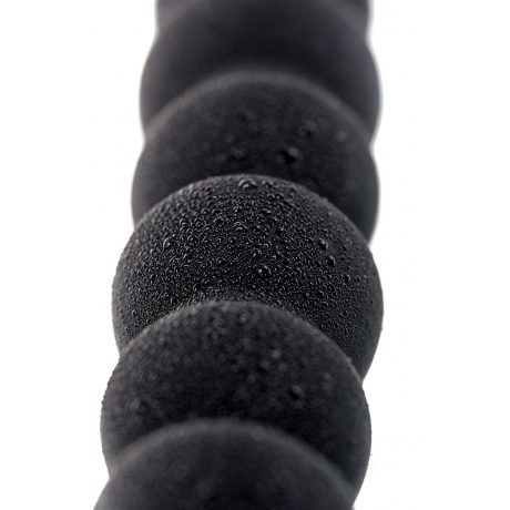 Анальная цепочка Toyfa A-toys с вибрацией, силикон, черный, 32,7см - фото 8
