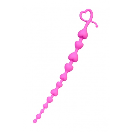 Анальная цепочка ToDo by Toyfa Long Sweety, силикон, розовая, 34 см, ? 2,7 см - фото 2