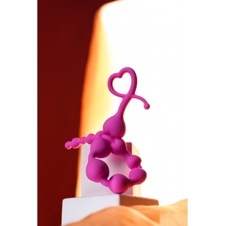 Анальная цепочка ToDo by Toyfa Long Sweety, силикон, розовая, 34 см, ? 2,7 см - фото 6