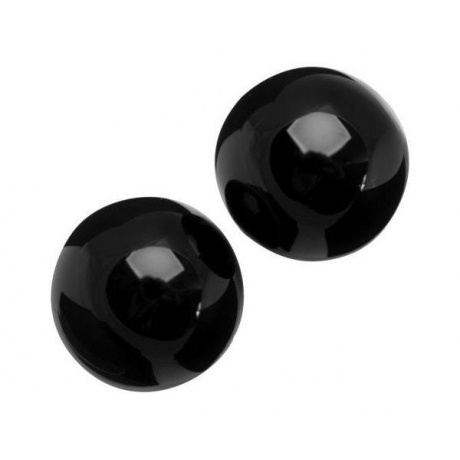 Вагинальные шарики Sexus Glass, стекло, чёрные, ? 3,2 см - фото 1