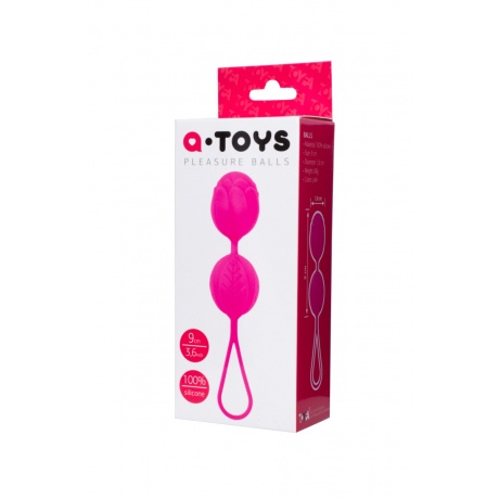 Вагинальные шарики TOYFA A-Toys, Силикон, Розовый, ? 3,5 см - фото 3