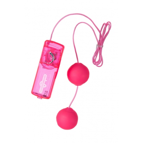 Вагинальные шарики Dream Toysс, TPE+ABS пластик, розовые, 3,6 см. - фото 2