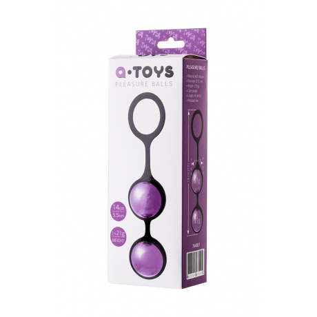 Вагинальные шарики TOYFA A-Toys, ABS пластик, Фиолетовый, ? 3,1 см - фото 3