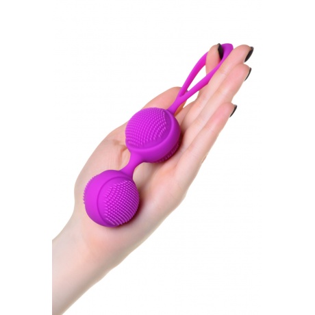 Вагинальные шарики с ресничками JOS NUBY, силикон, фиолетовый, 3,8 см - фото 5