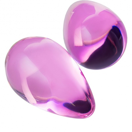 Вагинальные шарики Sexus Glass, стекло, розовые, ? 2,7 см - фото 3