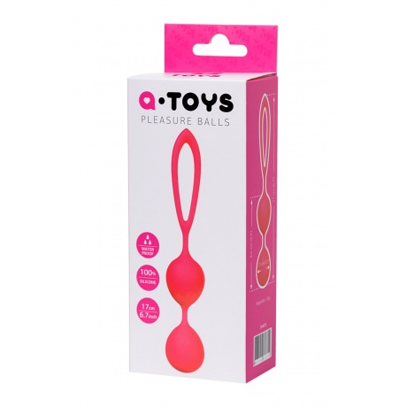 Вагинальные шарики A-Toys by TOYFA, силикон, розовые, ? 3,1 см - фото 4