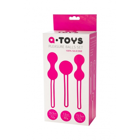 Вагинальные шарики A-Toys by TOYFA , силикон, розовые, ? 3,2 см - фото 8