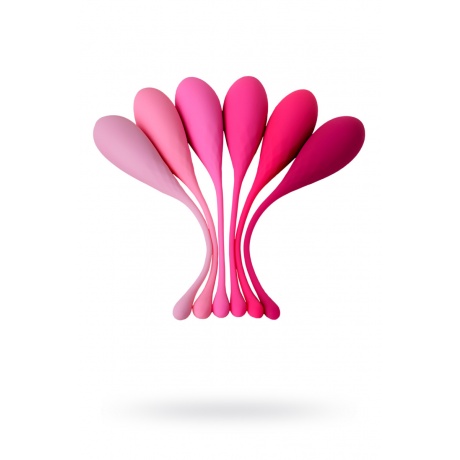 Набор вагинальных шариков Eromantica K-ROSE, силикон, розовый, 6 шт - фото 1