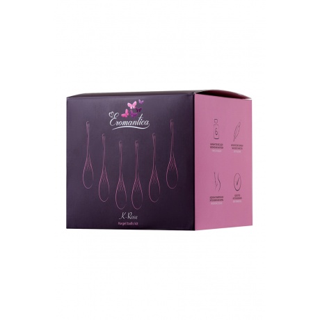 Набор вагинальных шариков Eromantica K-ROSE, силикон, розовый, 6 шт - фото 6
