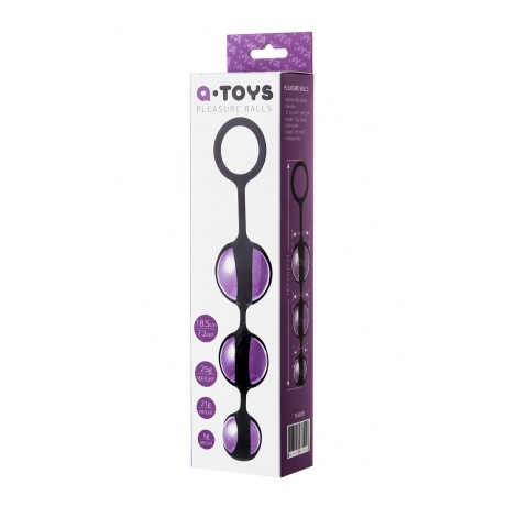 Вагинальные шарики TOYFA A-Toys, ABS пластик 764009, Фиолетовый, ? 3,5 см - фото 3