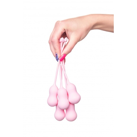Набор вагинальных шариков Flovetta by Toyfa TULIPS, силикон, розовый, 5,3 см - фото 3