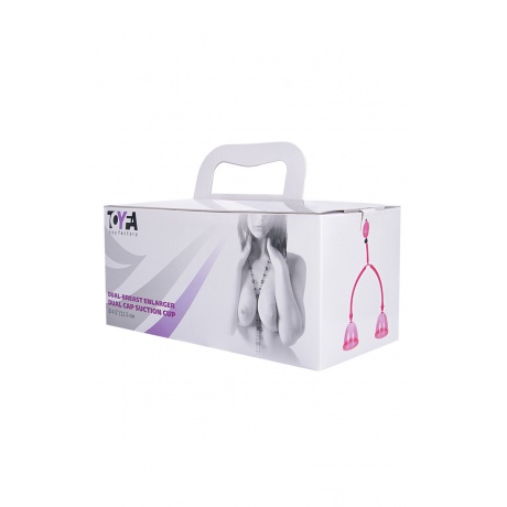 Помпа для груди, двойная, TOYFA, ABS пластик, розовый, 24 см - фото 3