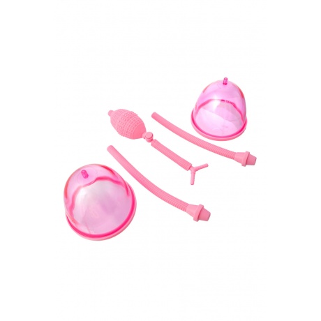 Помпа для груди, двойная, TOYFA, ABS пластик, розовый, 24 см - фото 5