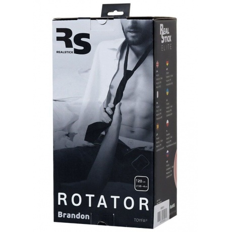 Ротатор TOYFA RealStick Elite, реалистичный, на присоске, SoftSkin, телесный, 17 см - фото 21