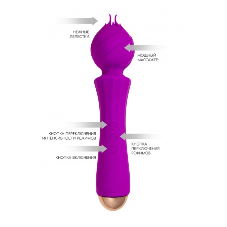 Вибратор Flovetta by Toyfa HYACINTH, силикон, фиолетовый, 21,5 см - фото 3