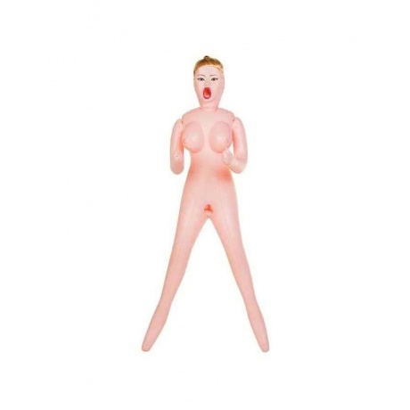Кукла надувная Hannah, блондинка,TOYFA Dolls-X Passion, с тремя отверстиями, кибер вставка: вагина-а - фото 1