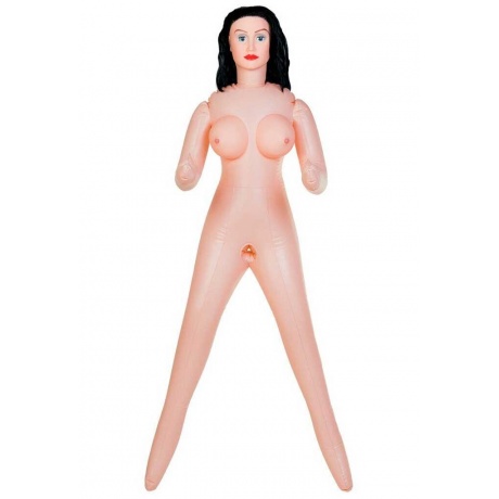 Кукла надувная Kaylee с реалистичной головой, брюнетка, TOYFA Dolls-X, кибер вставка вагина – анус,  - фото 2