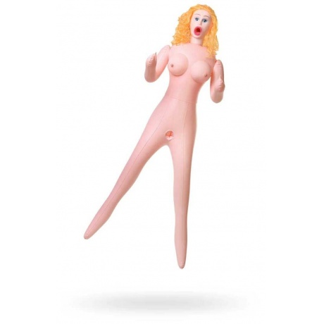 Кукла надувная Celine с реалистичной головой, блондинка, с тремя отверстиями, TOYFA Dolls-X, кибер в - фото 1