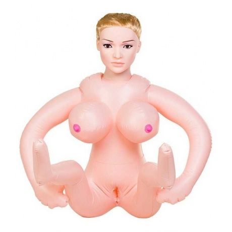 Кукла надувная Liliana с реалистичной головой, TOYFA Dolls-X, блондинка, с двумя отверстиями, кибер - фото 6