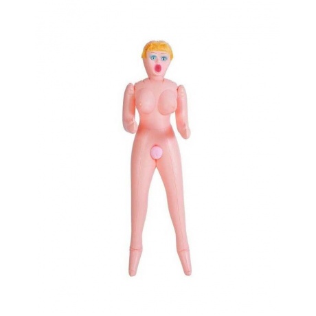Кукла надувная Olivia, блондинка, TOYFA Dolls-X Passion, с тремя отверситями, кибер вставка: вагина- - фото 1