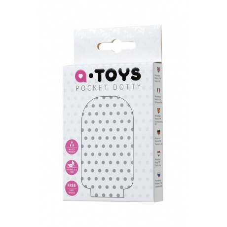 Мастурбатор TOYFA A-Toys Pocket Dotty, TPR, белый, 7,8 см (растягивается до 30 см) - фото 6