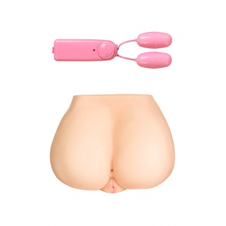 Мастурбатор реалистичный TOYFA Juicy Pussy Monique, с вибрацией, вагина и анус,TPR, телесный, 17 см - фото 3