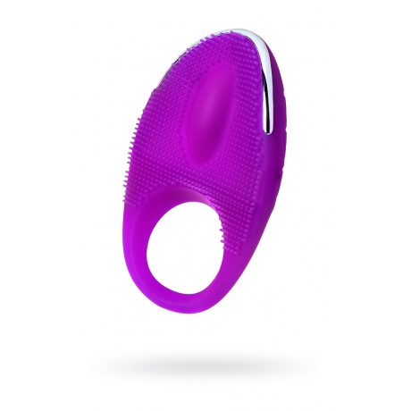 Виброкольцо с ресничками перезаряжаемое JOS RICO, Силикон, Фиолетовый, 9 см - фото 1