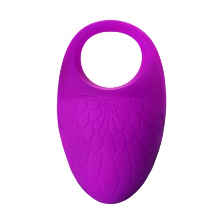 Виброкольцо с ресничками перезаряжаемое JOS RICO, Силикон, Фиолетовый, 9 см - фото 4