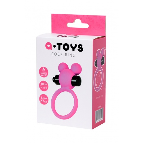 Виброкольцо на пенис A-Toys by TOYFA, силикон, розовое, ? 3,1 см - фото 5