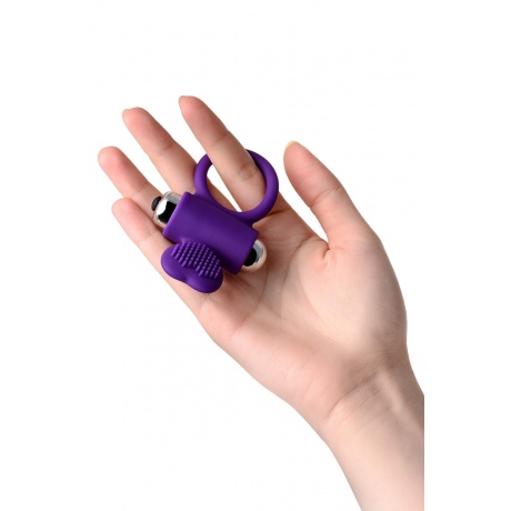 Виброкольцо с ресничками JOS PERY, силикон, фиолетовое, 9 см - фото 8