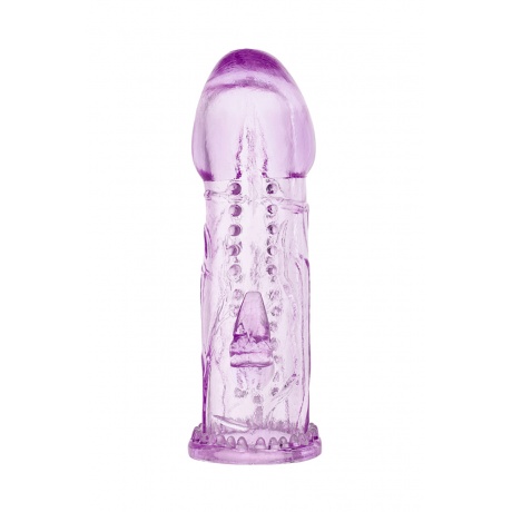Насадка на пенис TOYFA, TPE, фиолетовая, 13,5 см - фото 3