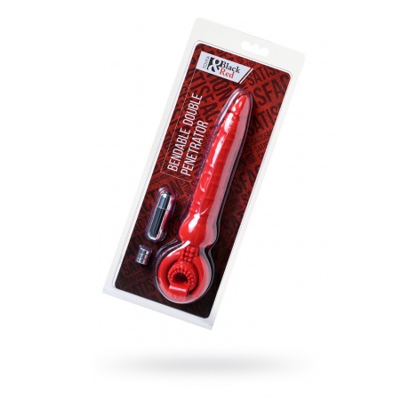 Насадка на пенис Black &amp; Red by TOYFA с вибрацией, силикон, красный, 24 см - фото 1