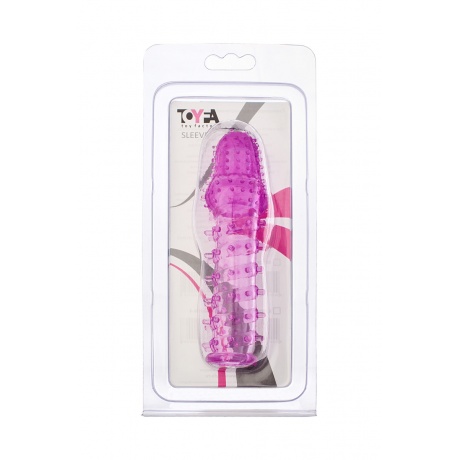 Насадка на пенис TOYFA с ворсинками, TPE, фиолетовая, 13,5 см - фото 2