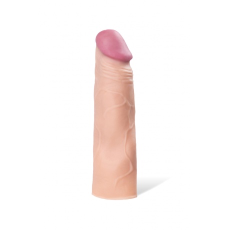 Насадка на пенис TOYFA A-Toys , SoftSkin, Телесный, 16,5 см - фото 2