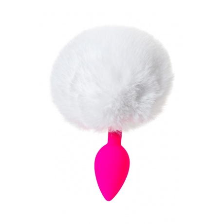 Анальная втулка с хвостом ToDo by Toyfa Sweet bunny, силикон, розово-белый, 13 см, ? 2,8 см, 43 г - фото 2