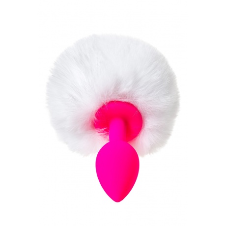 Анальная втулка с хвостом ToDo by Toyfa Sweet bunny, силикон, розово-белый, 13 см, ? 2,8 см, 43 г - фото 3