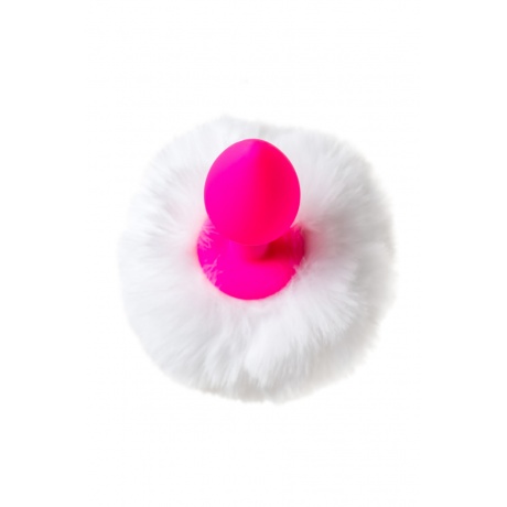 Анальная втулка с хвостом ToDo by Toyfa Sweet bunny, силикон, розово-белый, 13 см, ? 2,8 см, 43 г - фото 5