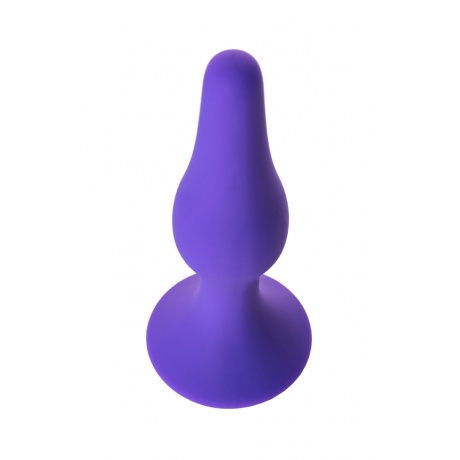 Анальная втулка Штучки-дрючки S, Силикон, Фиолетовый, 11,3 см - фото 2