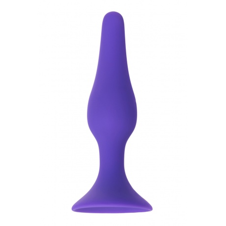 Анальная втулка Штучки-дрючки S, Силикон, Фиолетовый, 11,3 см - фото 3